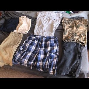 Lot of 7 men’s shorts size 32, 34, 36 waist